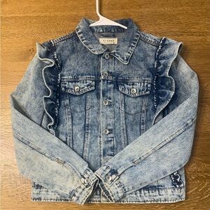 Denim Jacket With Ruffles 80s 90s Y2K